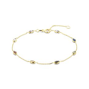 Armband mit farbigem Zirkonia 16,5 - 17,5 - 18,5 cm