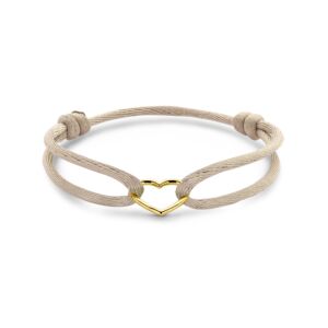 Armband Satin beige Herz 13 - 26 cm