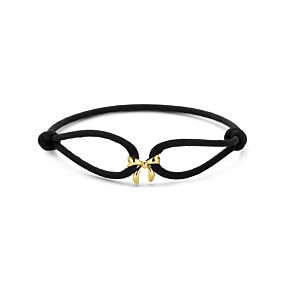 Armband Satin schwarz Schleife 13 - 26 cm