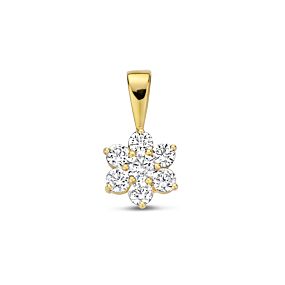 9k Anhänger Zirkonia Halo 14 mm