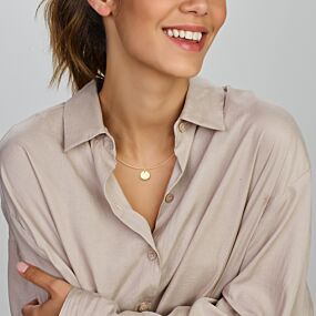 9k Gravuranhänger rund 10 mm