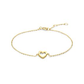 9k Armband Herz 16,5 - 17,5 - 18,5 cm