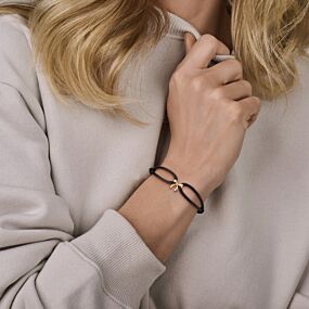 Armband Satin schwarz Schleife 13 - 26 cm