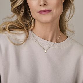 9k Halskette Tropfen 42 - 45 cm