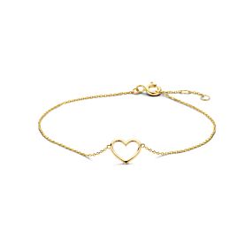 9k Armband Herz 16 - 17 - 18 cm