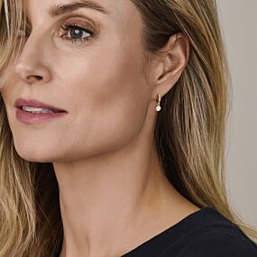 9k Ohrringe Zirkonia 20 mm